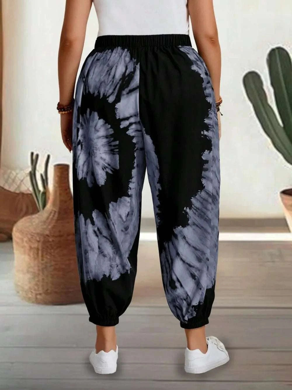 Tie-Dye Elastic Waist Pants WESTCLOSET