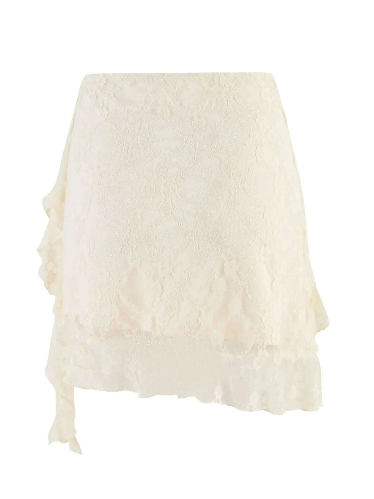 Lace Ruffle Mini Skirt WESTCLOSET