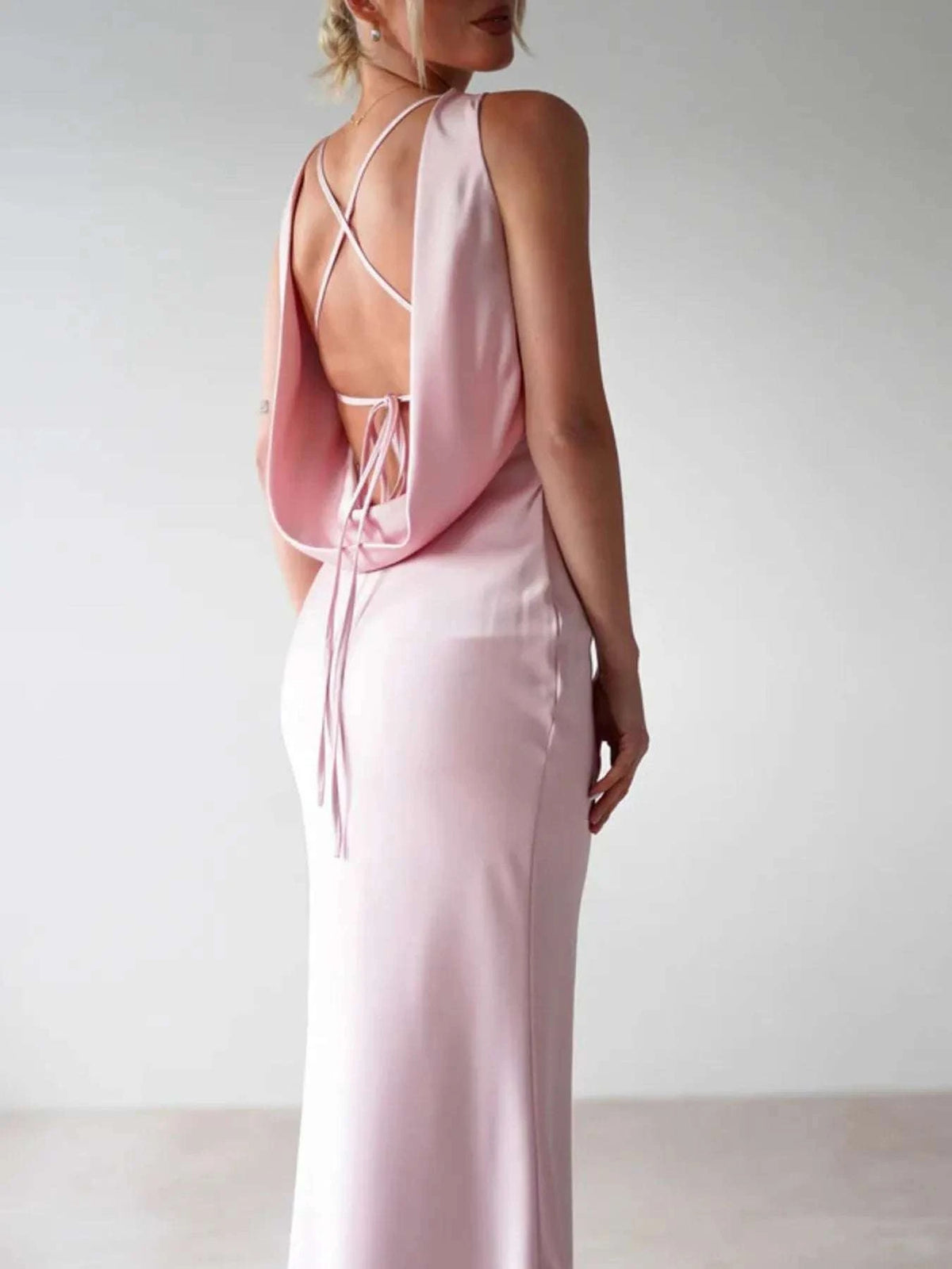 Satin Sleeveless Maxi Dress WESTCLOSET