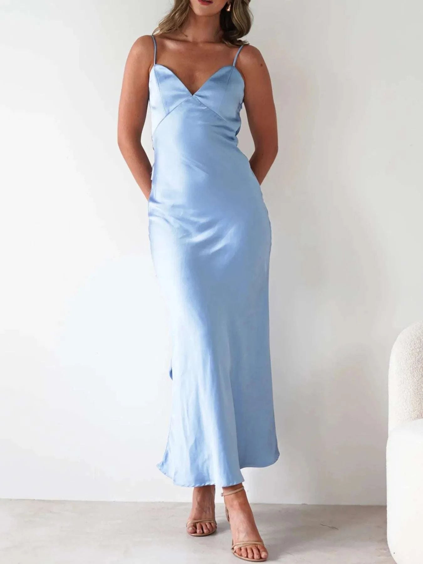 Satin Backless Cami Dress WESTCLOSET