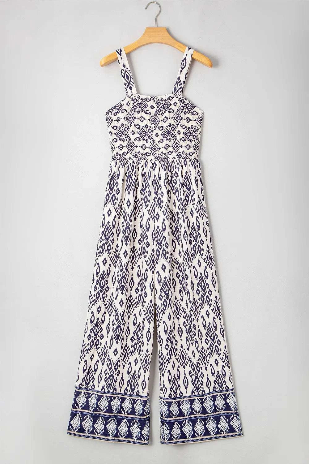 Bohemian Print Wide Leg Jumpsuit WESTCLOSET