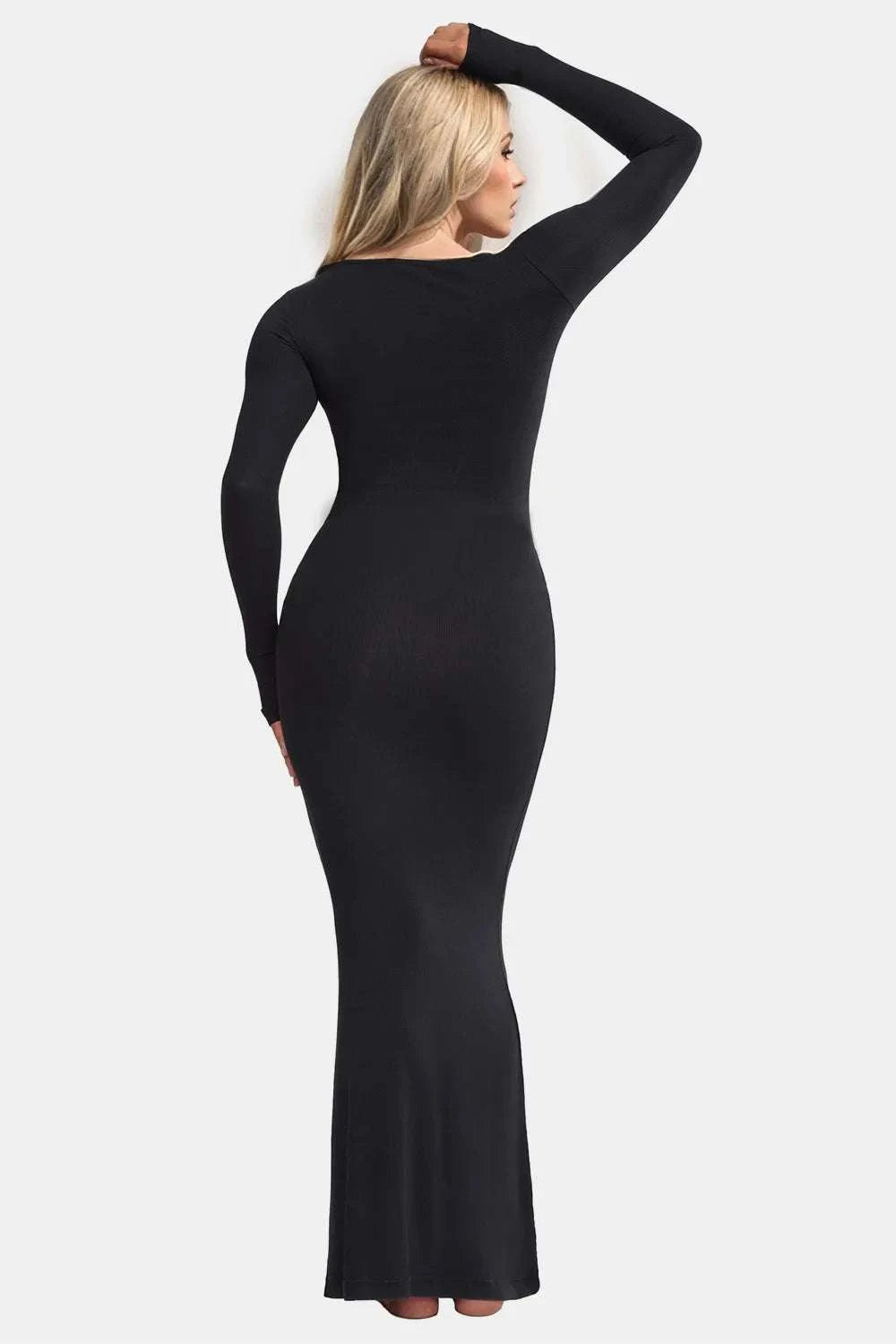 Basic Bae Built-In Shapewear Square Neck Long Sleeve Maxi Dress WESTCLOSET