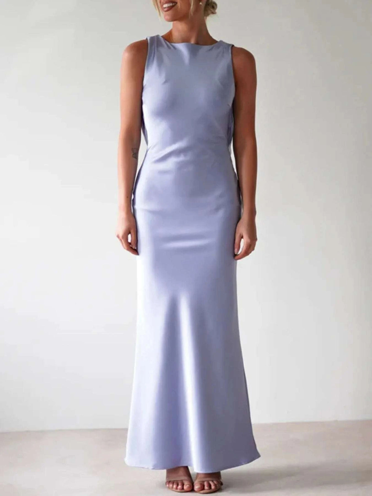 Satin Sleeveless Maxi Dress WESTCLOSET
