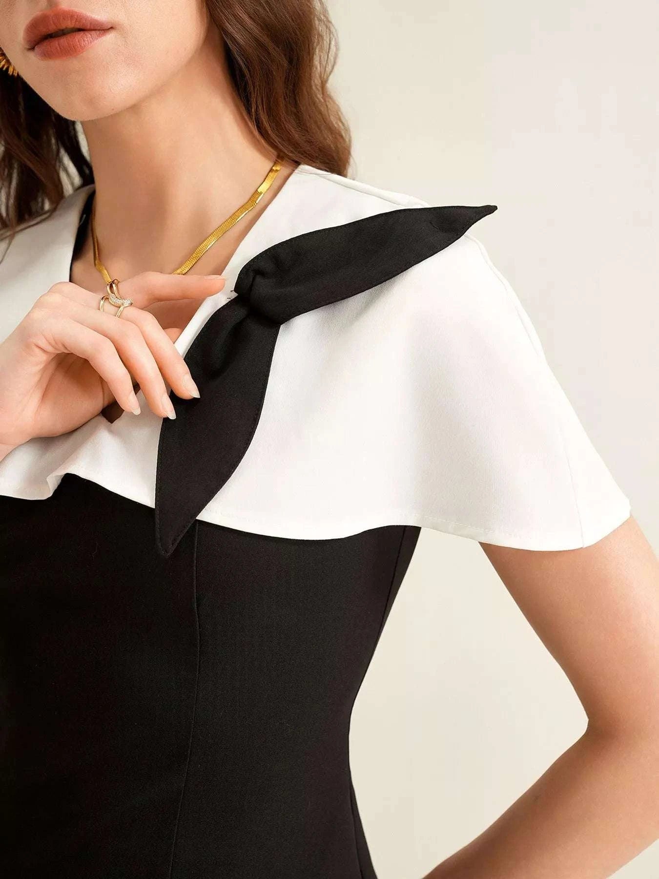 Peplum Top with Wide-Leg Pants Set WESTCLOSET