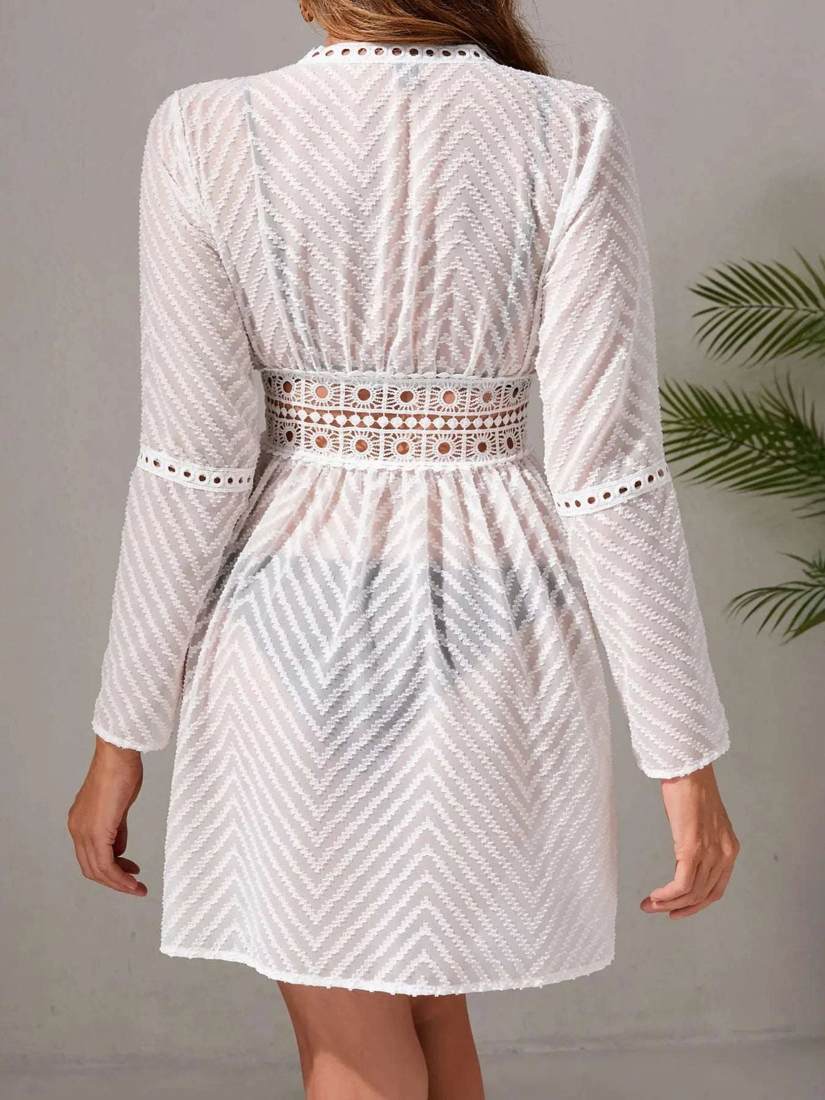 Chevron Crochet Lace Cover-Up WESTCLOSET