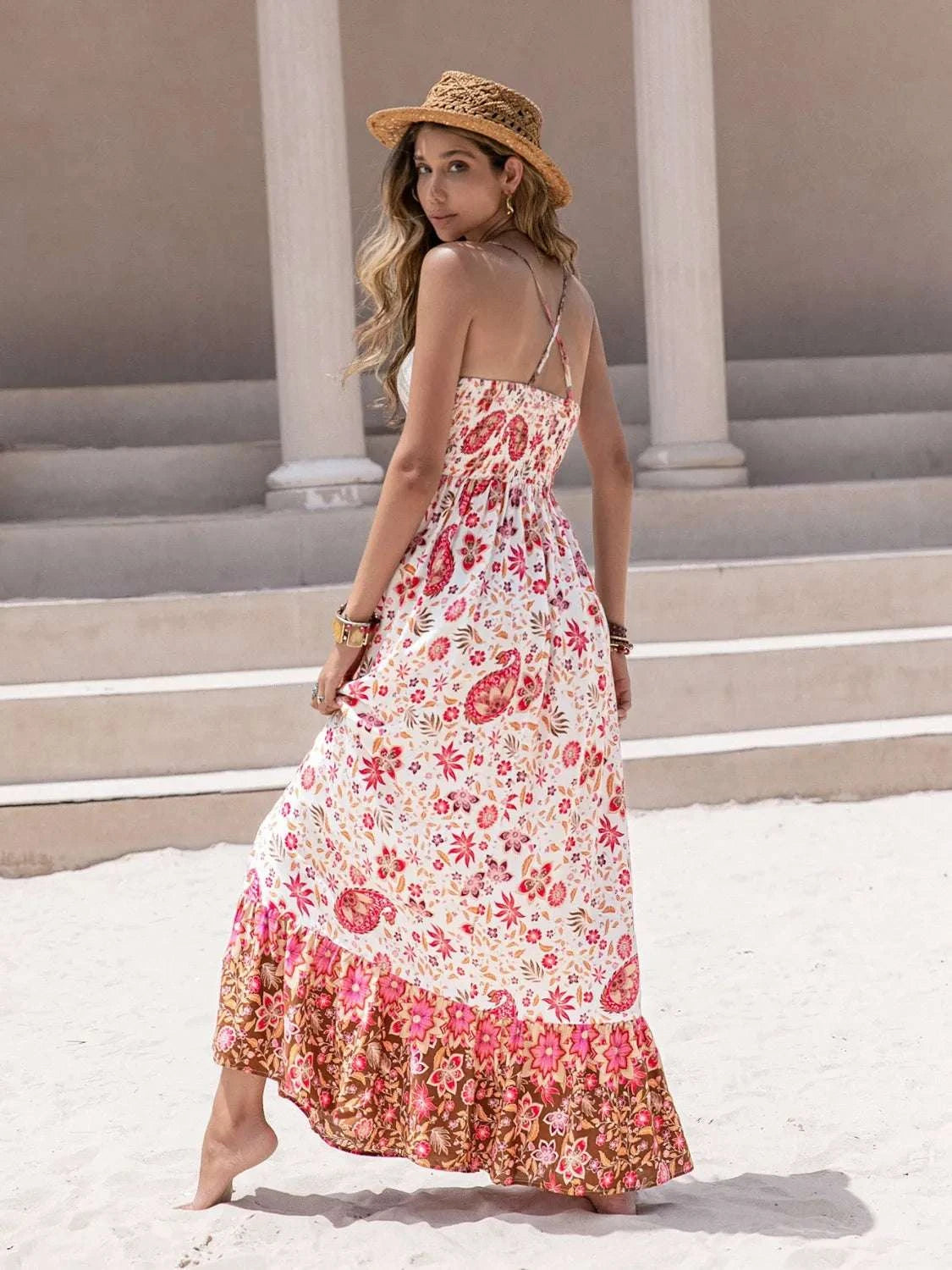 Printed Scoop Neck Cami Dress WESTCLOSET