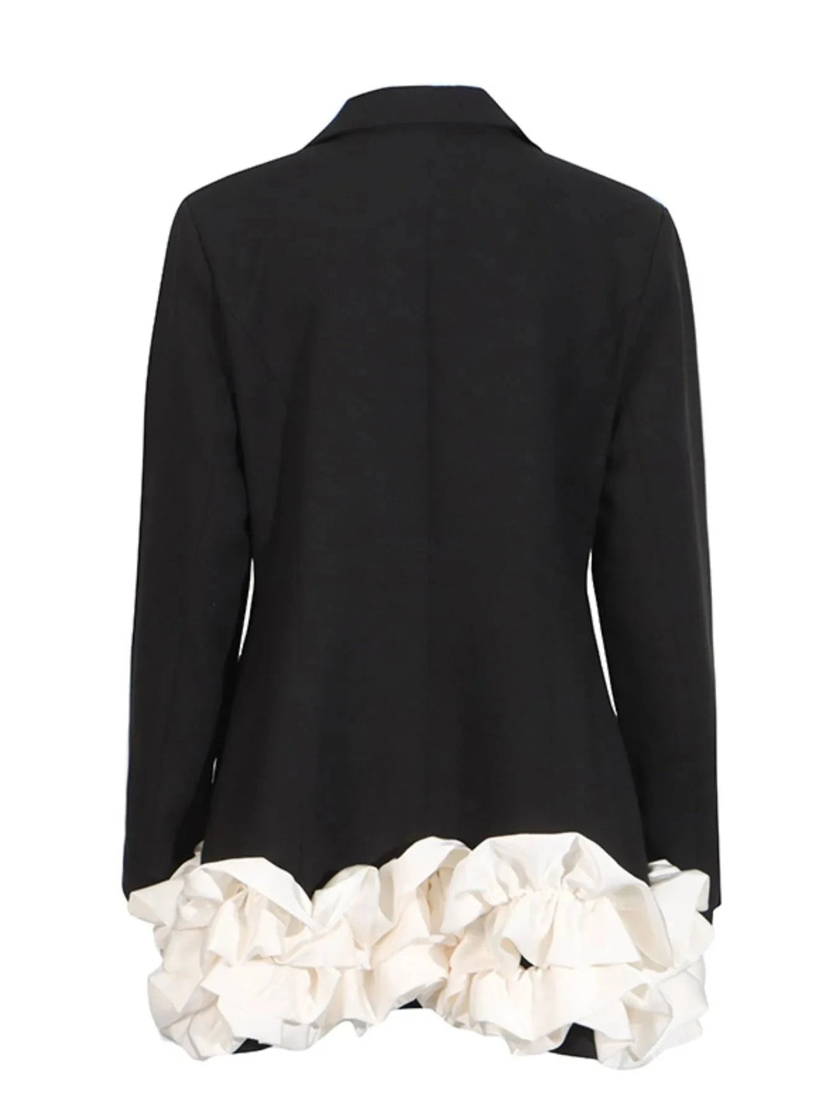 Ruffle Hem Double-Breasted Blazer Dress WESTCLOSET