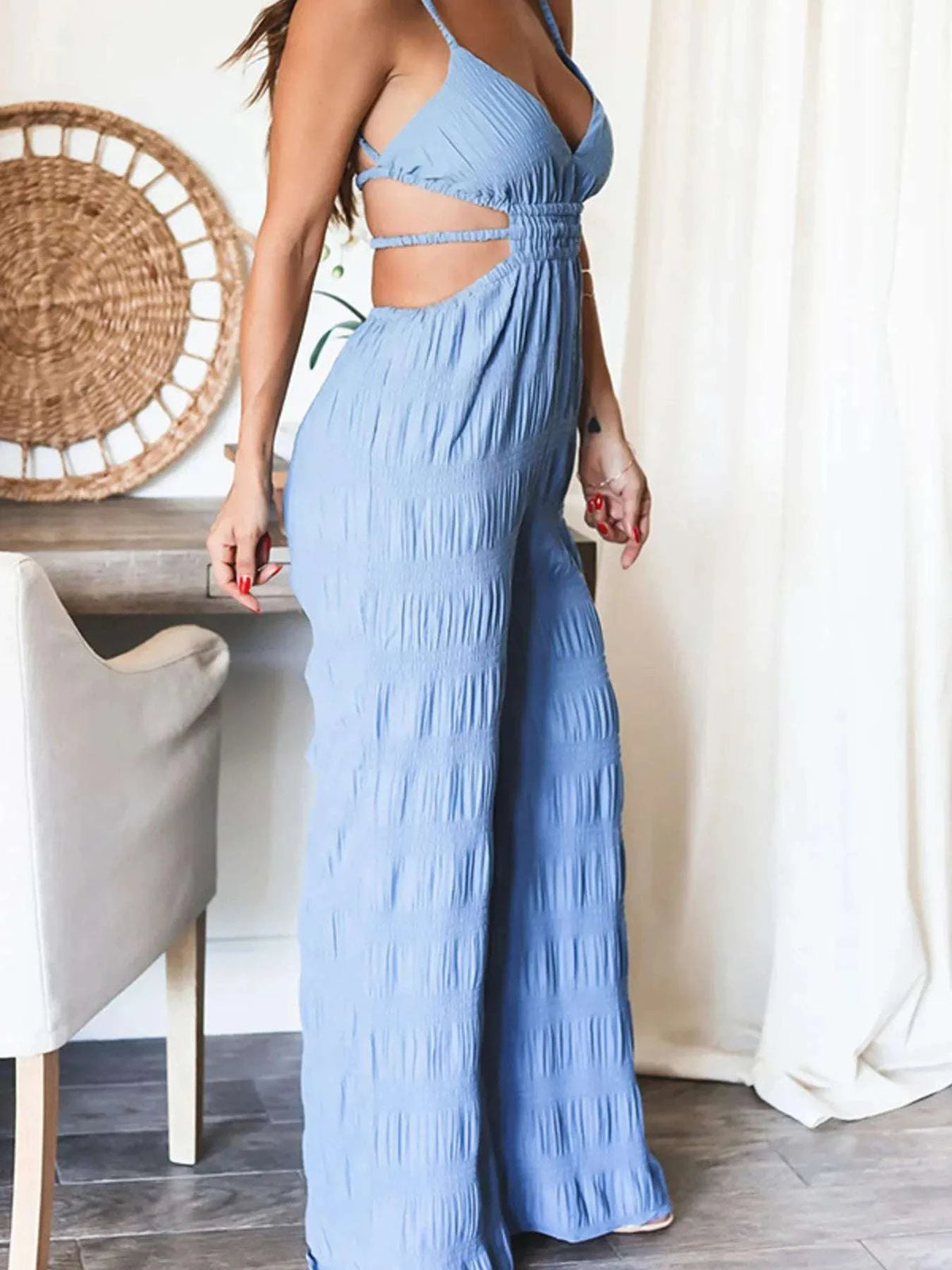 Cut-Out Wide Leg Jumpsuit WESTCLOSET