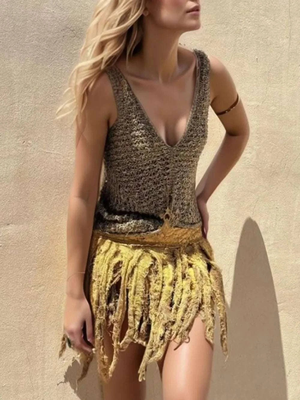 Crochet V-Neck Tank WESTCLOSET