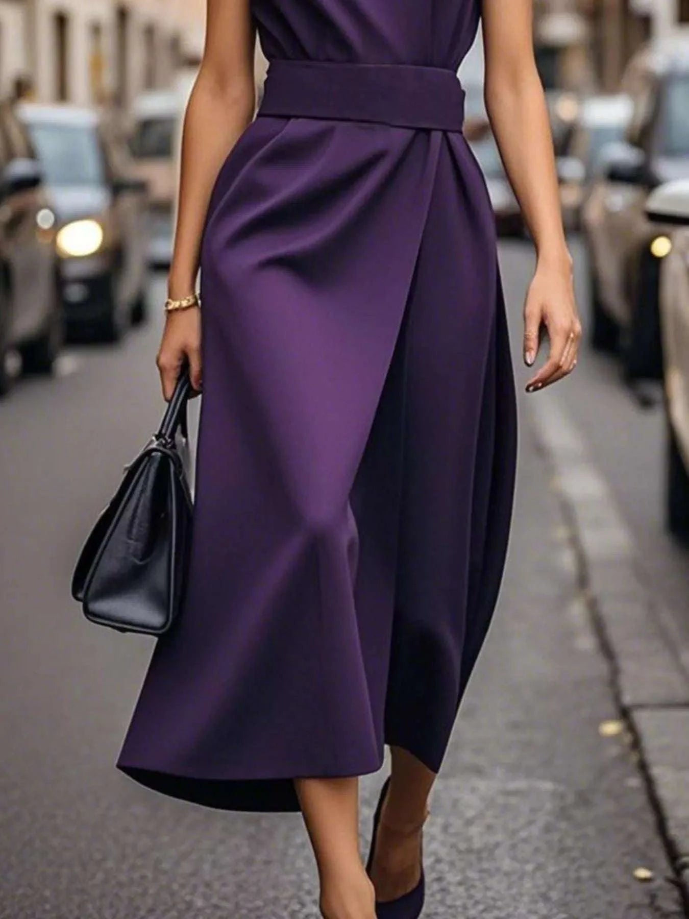 Round Neck Sleeveless Midi Dress WESTCLOSET