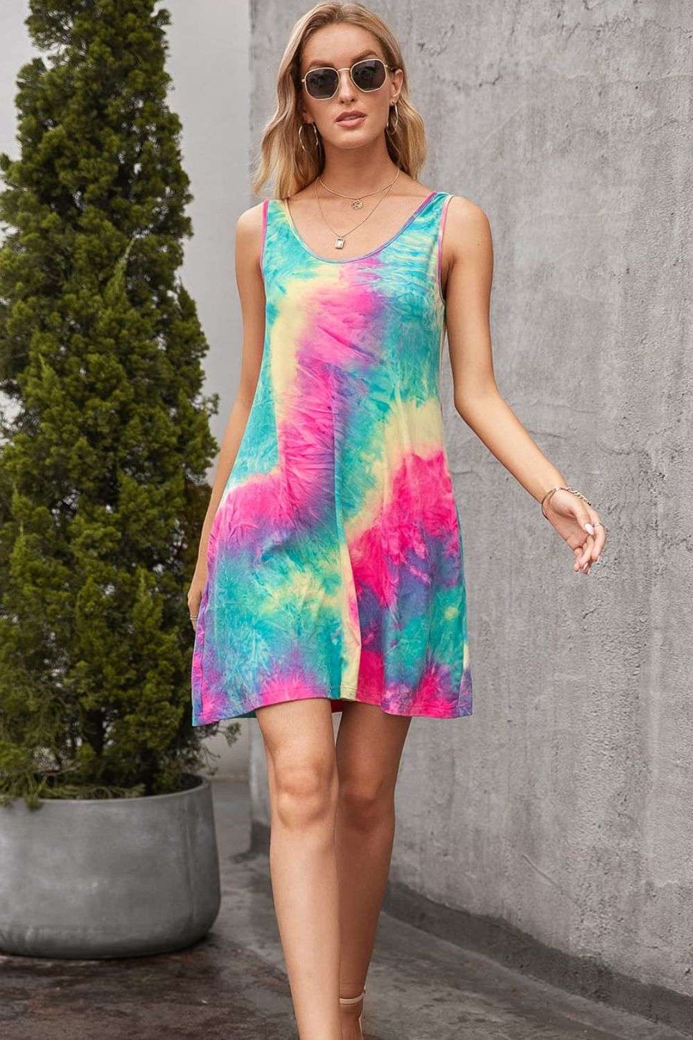 Affordable trendy women tie-dye dress WestCloset