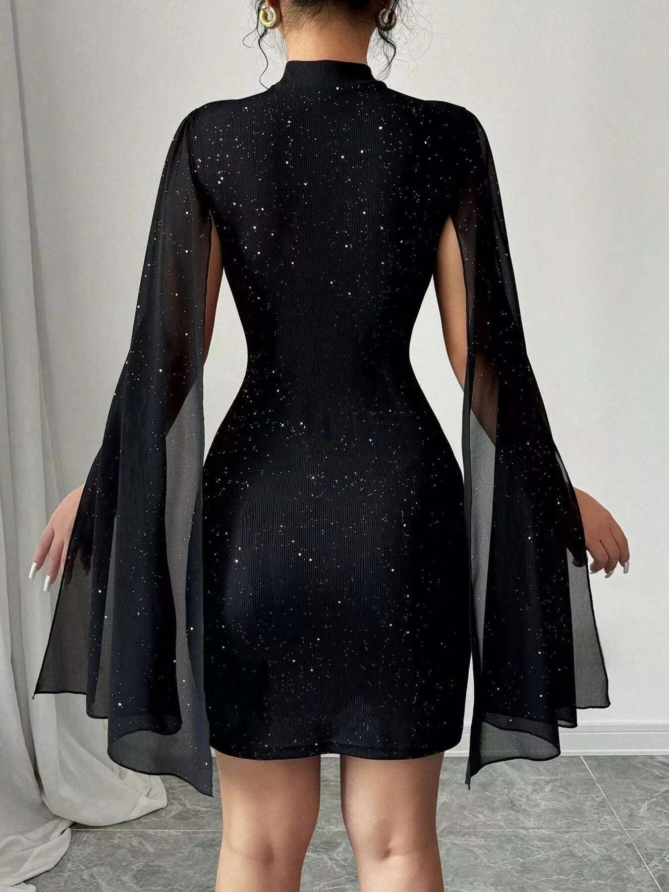 Back view of cutout bodycon mini dress WestCloset