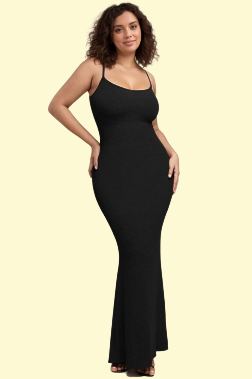 body shaping maxi dress PrettyLittleThing Women's Shape Built In Shapewear Sculpt Strappy Maxi Dress In Black
