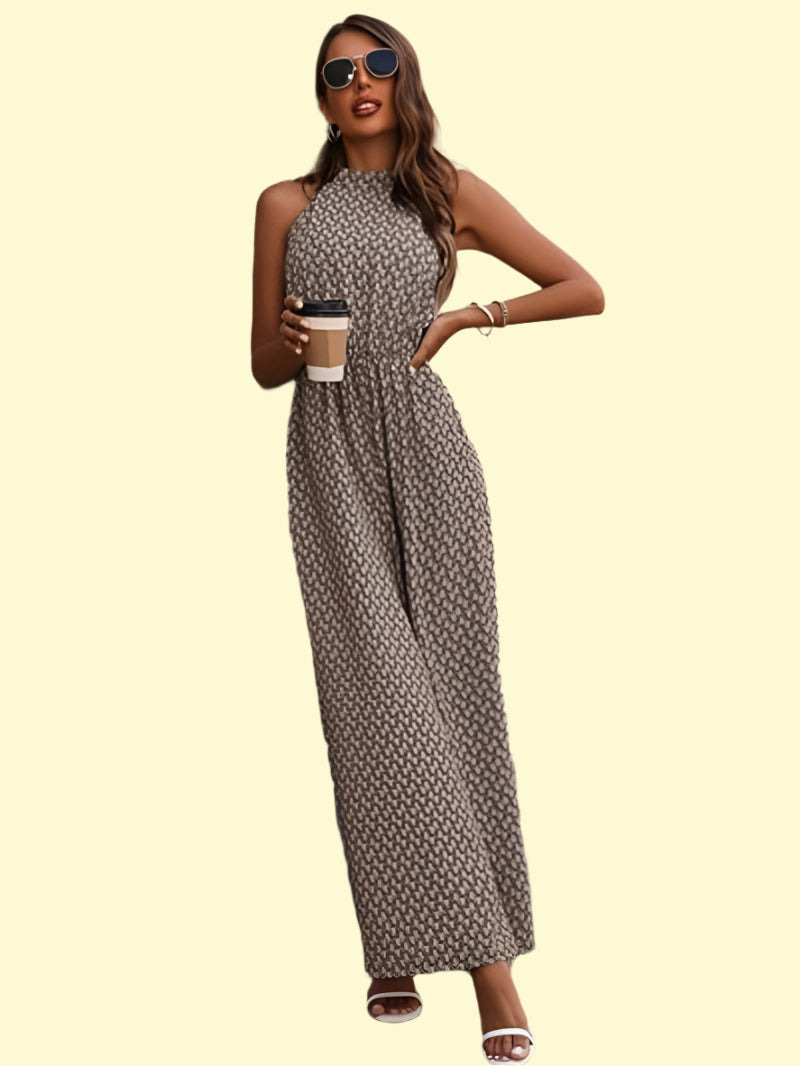 Black wide-leg jumpsuit with pockets by WestCloset