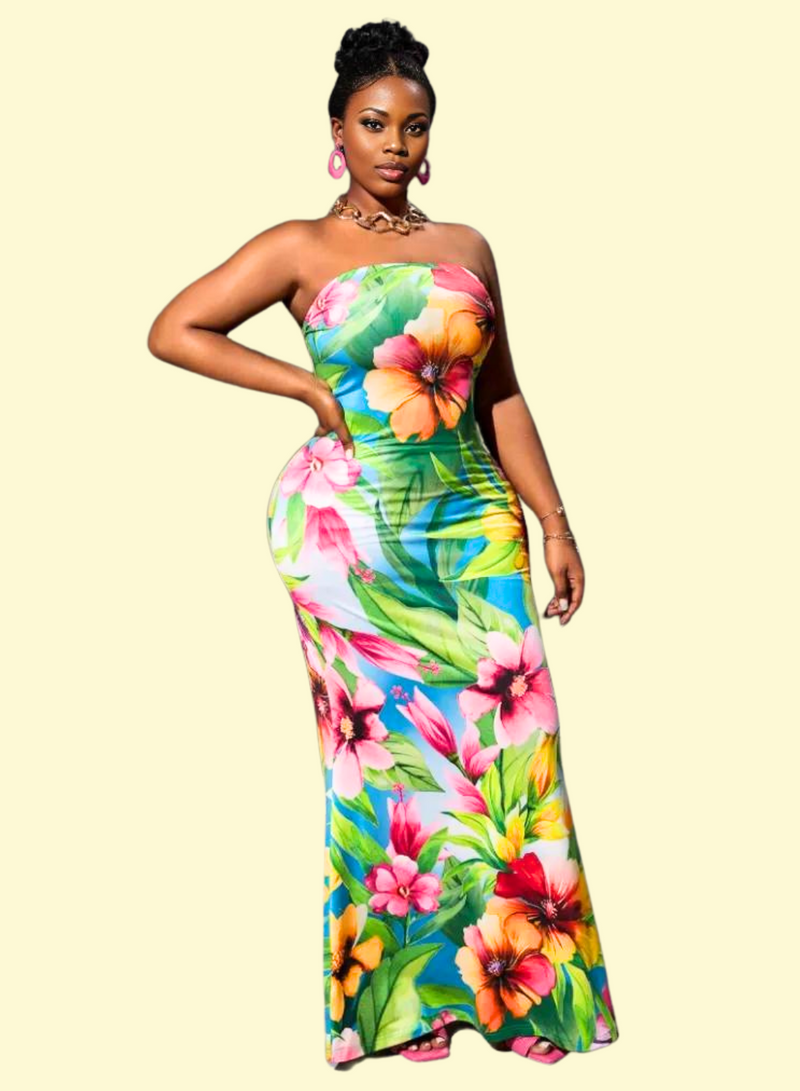 Curve-Hugging Tube Dress for Plus Size
