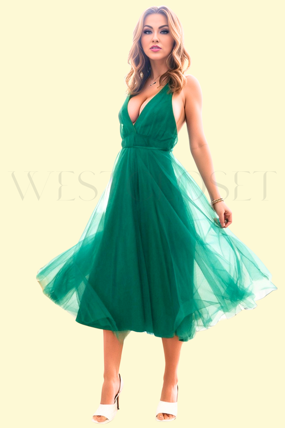 Dark Green Sultry Dress by WestCloset