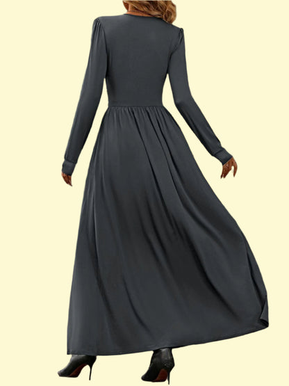 Dark gray ruched bodycon dress