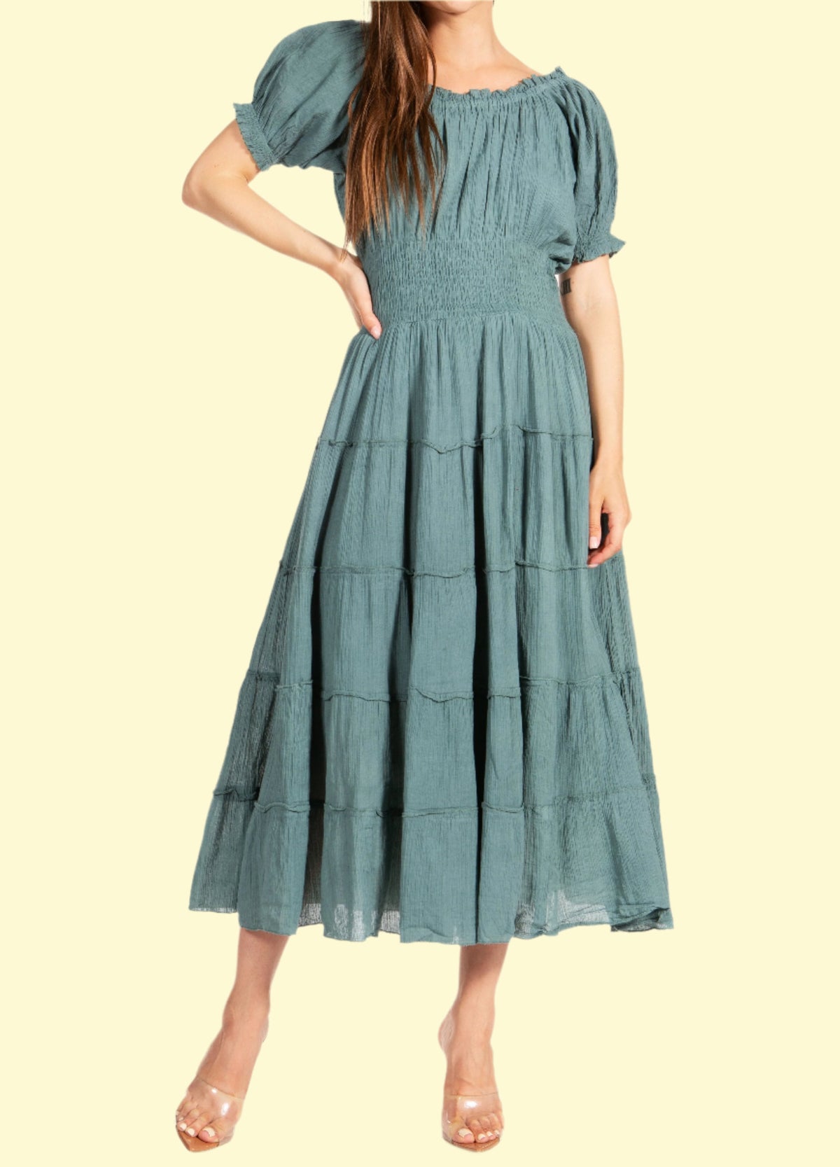 Teal Vintage Inspired Dress by WestCloset