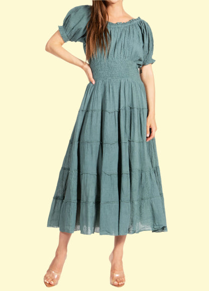 Teal Vintage Inspired Dress by WestCloset