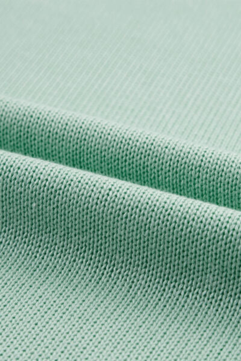 Gum leaf versatile knit short sleeve women’s top