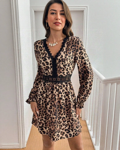 Leopard print mini dress for women by WestCloset