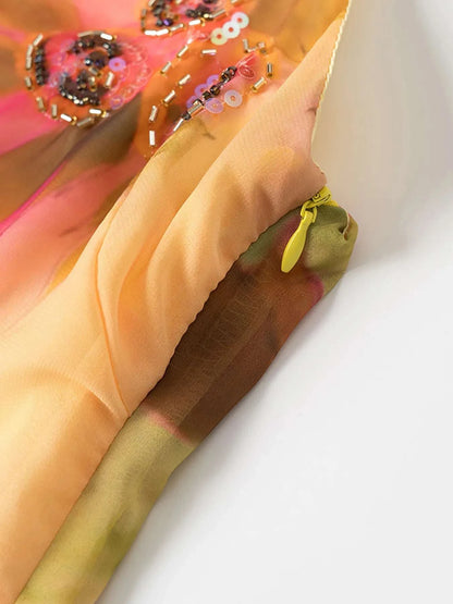 Lined sequin party dress with comfortable fit