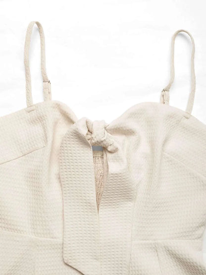 Minimal spaghetti strap romper for women