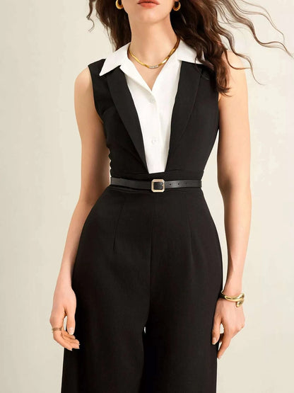 Minimalist women jumpsuit fashion look