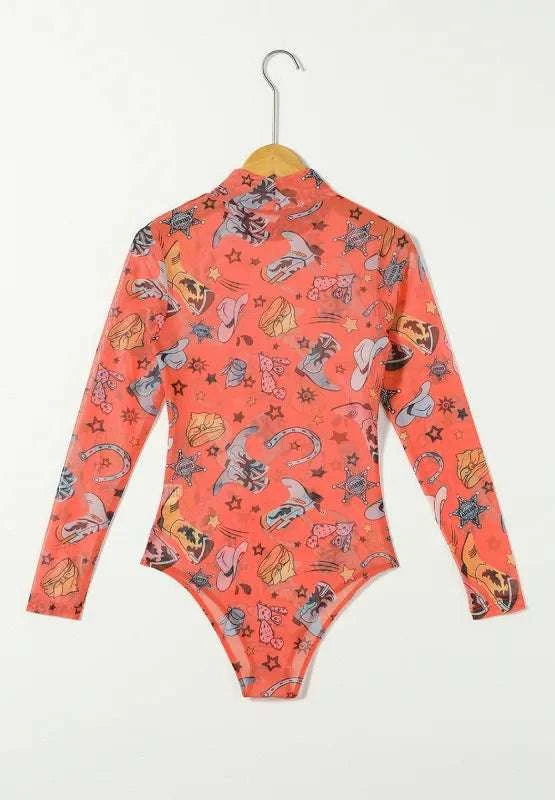 Modern women’s long sleeve bodysuit top