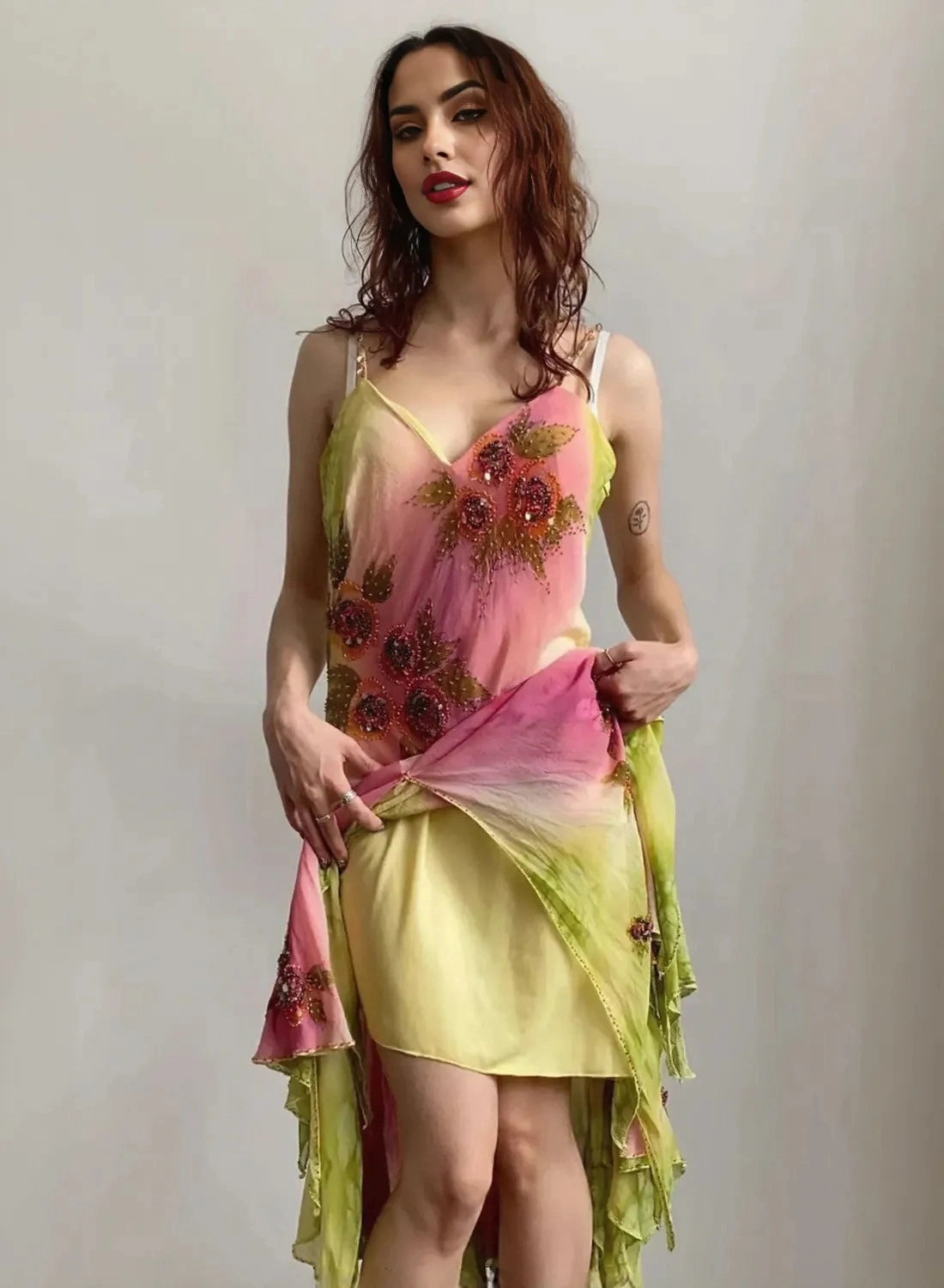 Sequin asymmetrical cami party dress for women by WestCloset