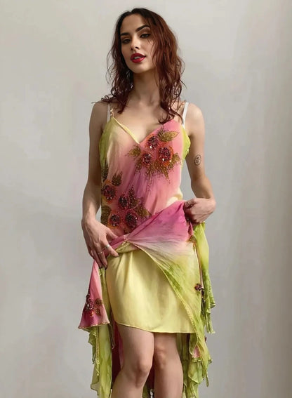 Sequin asymmetrical cami party dress for women by WestCloset