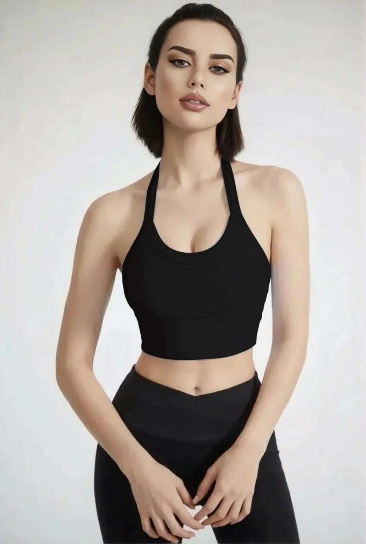 Stretchy workout cami women fitness aesthetic