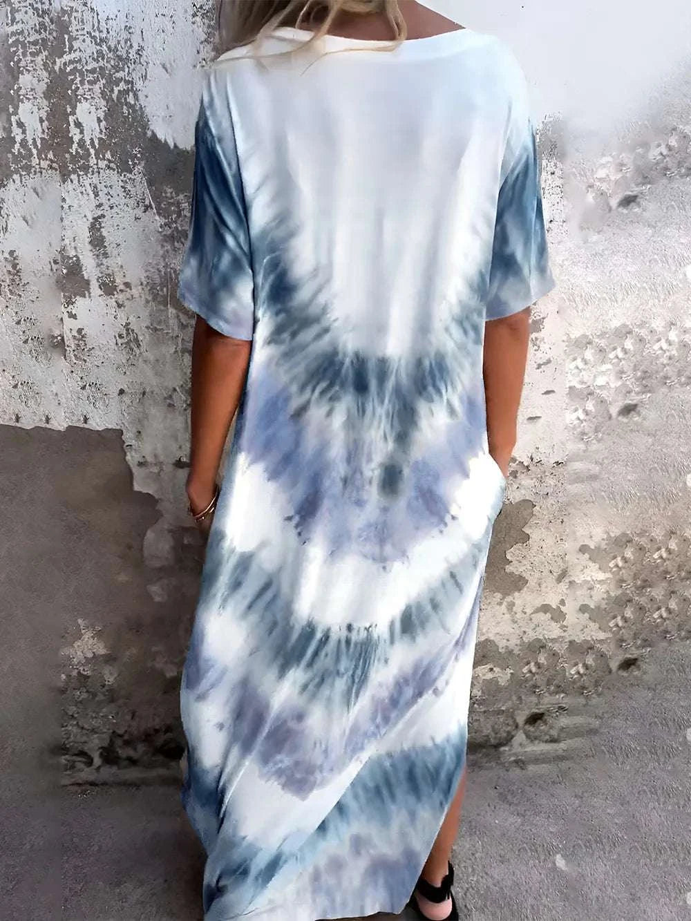 Trendy fast fashion tie dye dress for women