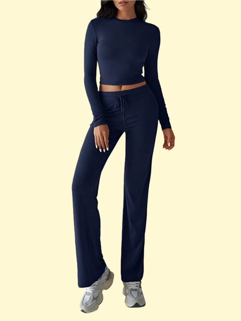 Ultra-soft two-piece lounge set with drawstring pants