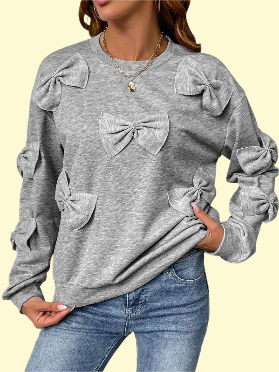 WestCloset Bow Sweatshirt for Women