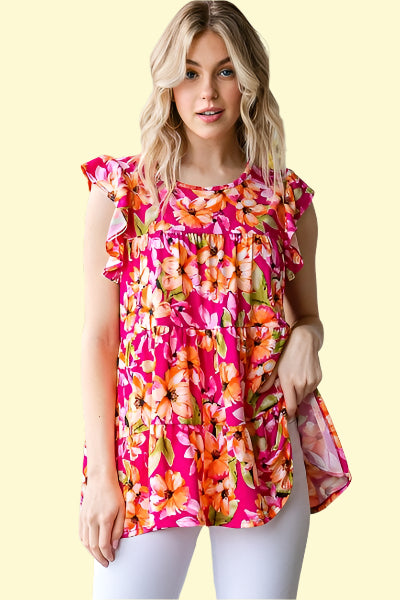 WestCloset Curve-Friendly Floral Blouse