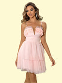 WestCloset Bloom & Tease Mesh Spaghetti Dress