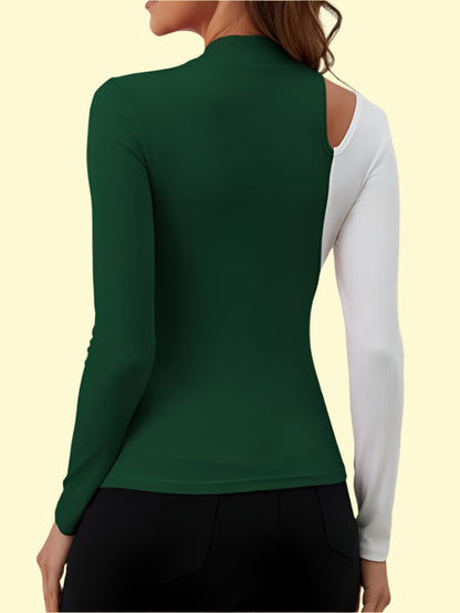 WestCloset bold and daring long sleeve cutout t-shirt