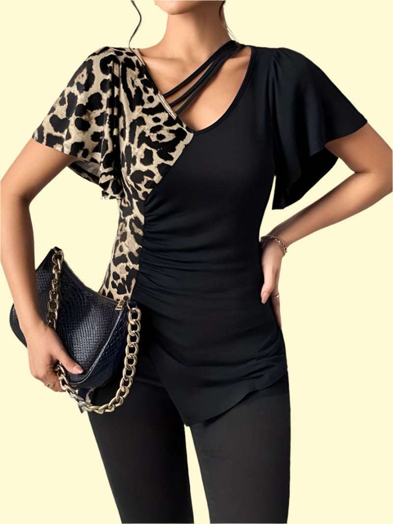 WestCloset daring leopard print women’s shirt 