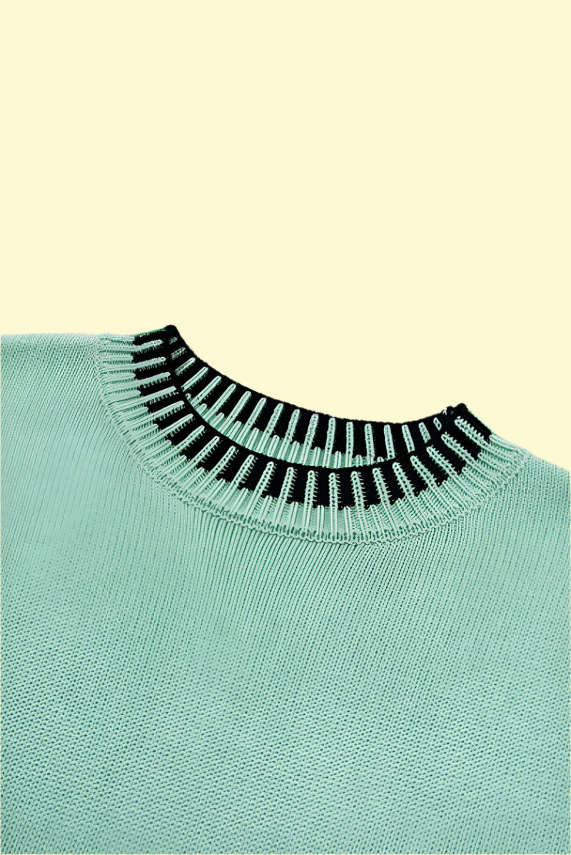 WestCloset playful knit top in gum leaf