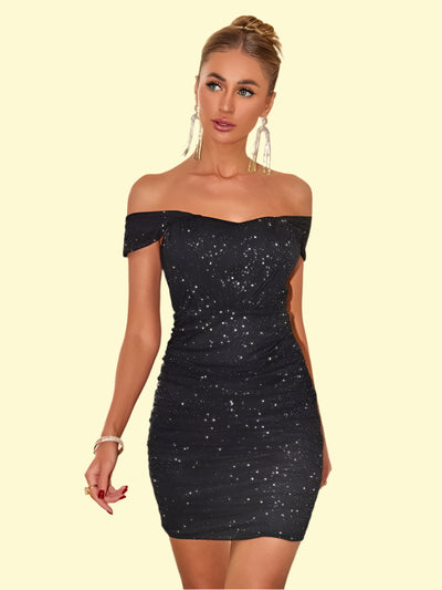 WestCloset seductive glitter mini dress for women