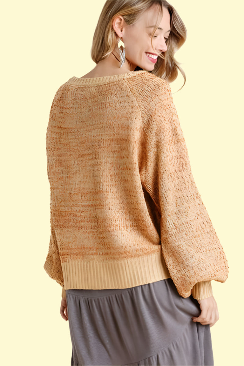 WestCloset soft ribbed hem pullover 