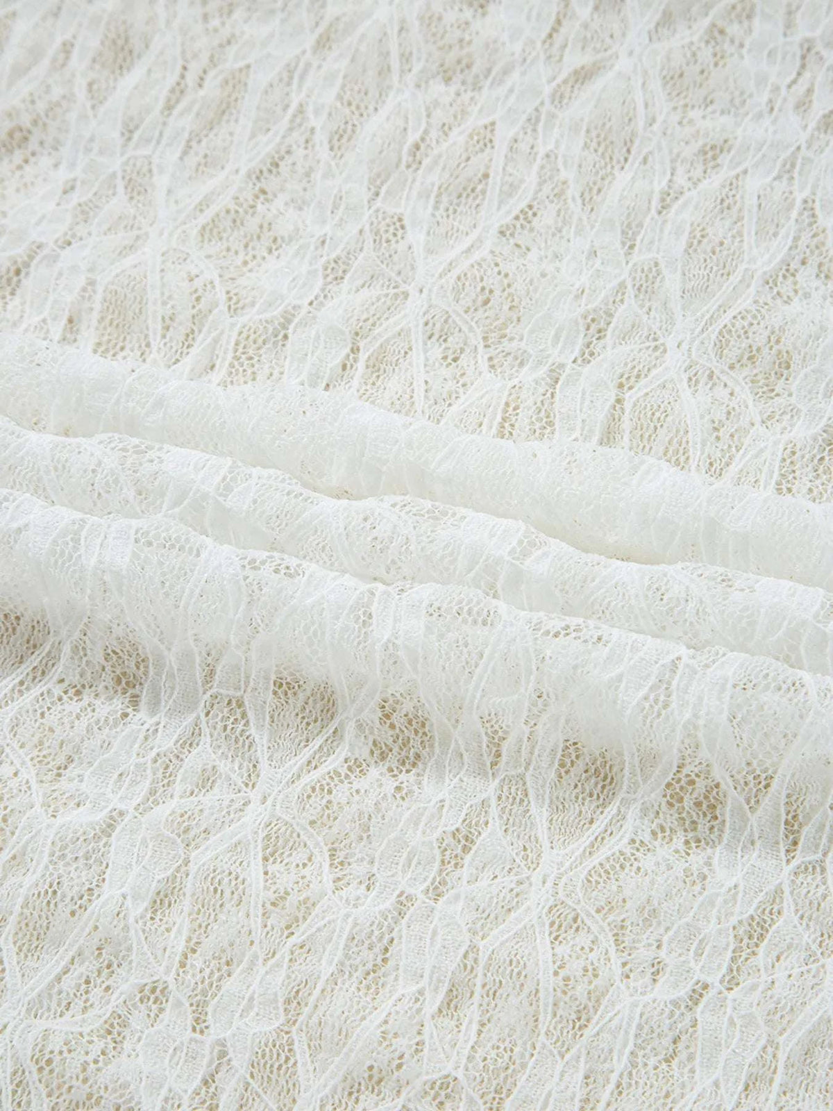 WestCloset women’s sheer lace bell sleeve blouse