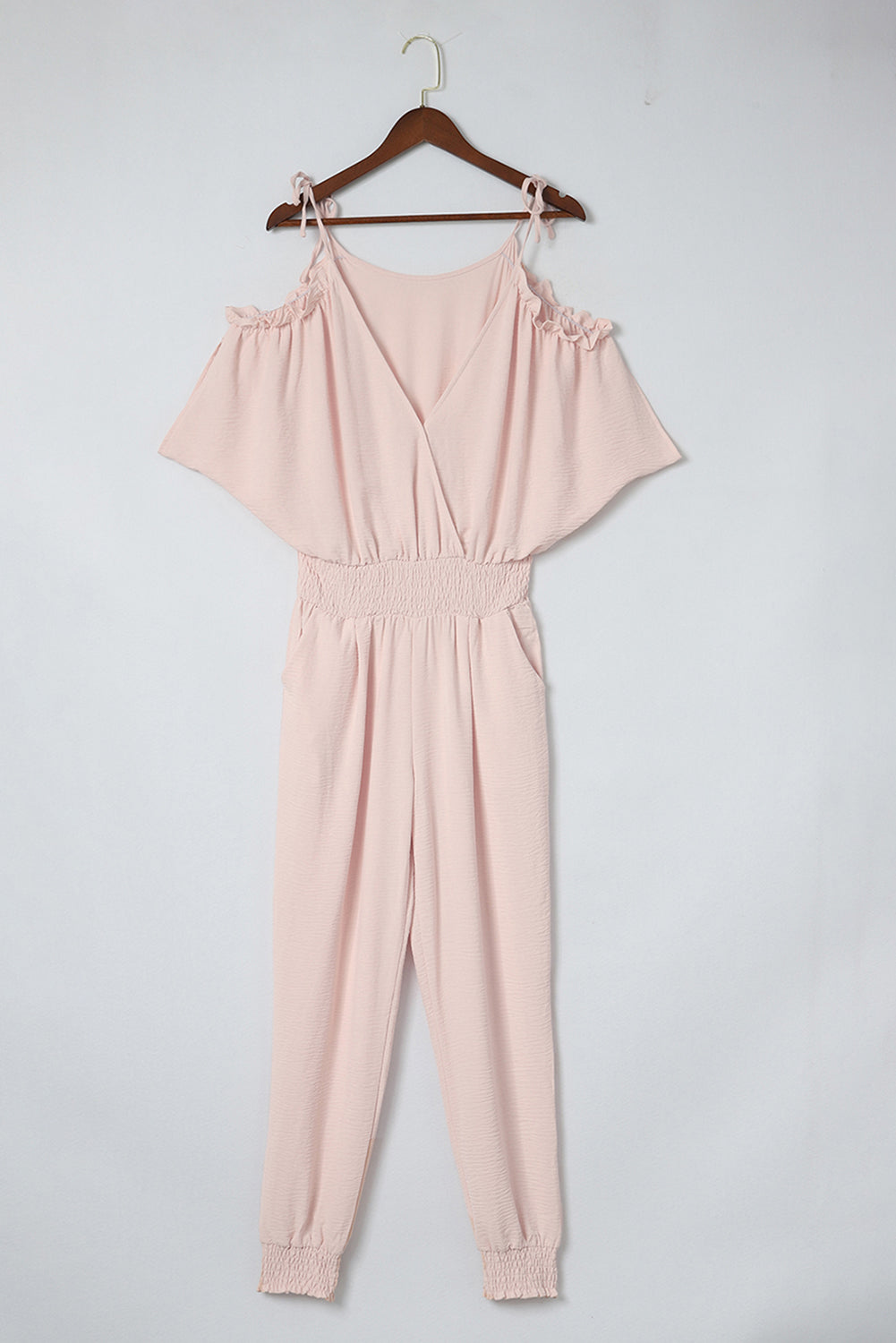 Women’s cold shoulder frill jumpsuit styling inspiration