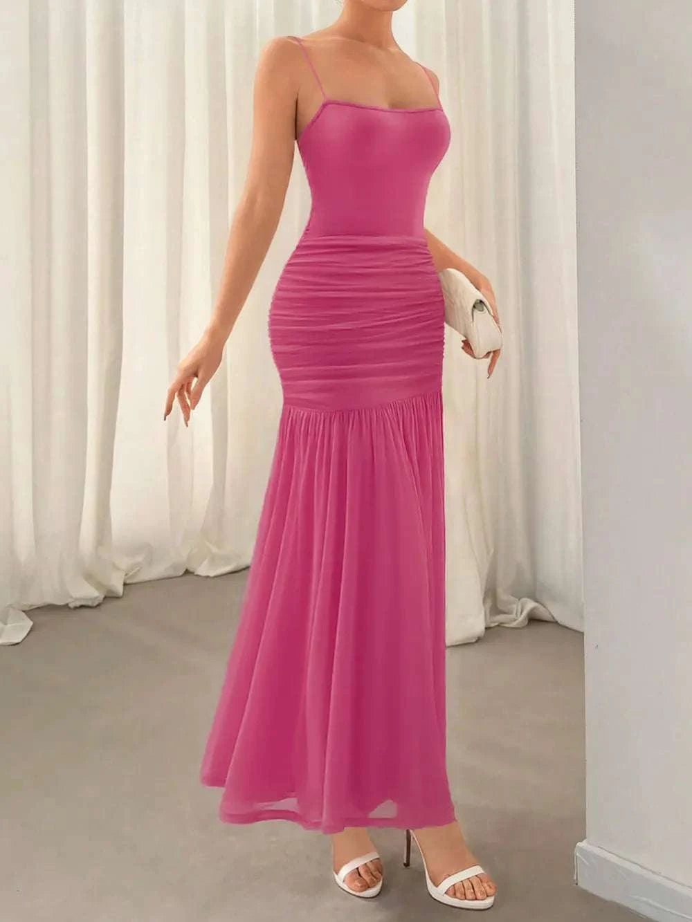 Ruched Maxi Cami Dress WESTCLOSET