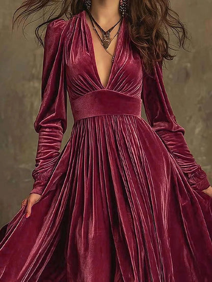 Ruffled Hem Long Sleeve Dress WESTCLOSET