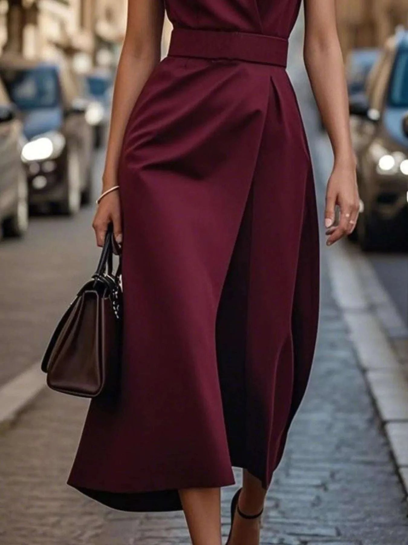 Round Neck Sleeveless Midi Dress WESTCLOSET