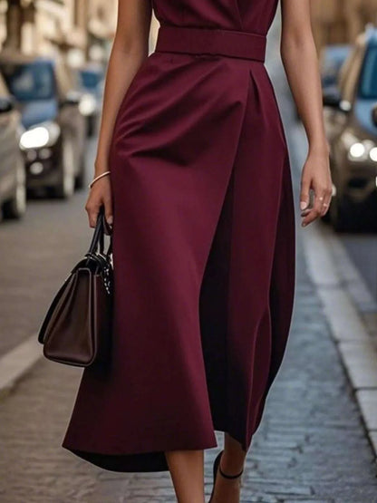 Round Neck Sleeveless Midi Dress WESTCLOSET