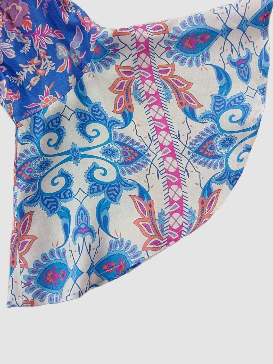 Smocked Off-Shoulder Printed Top and Skirt Set WESTCLOSET