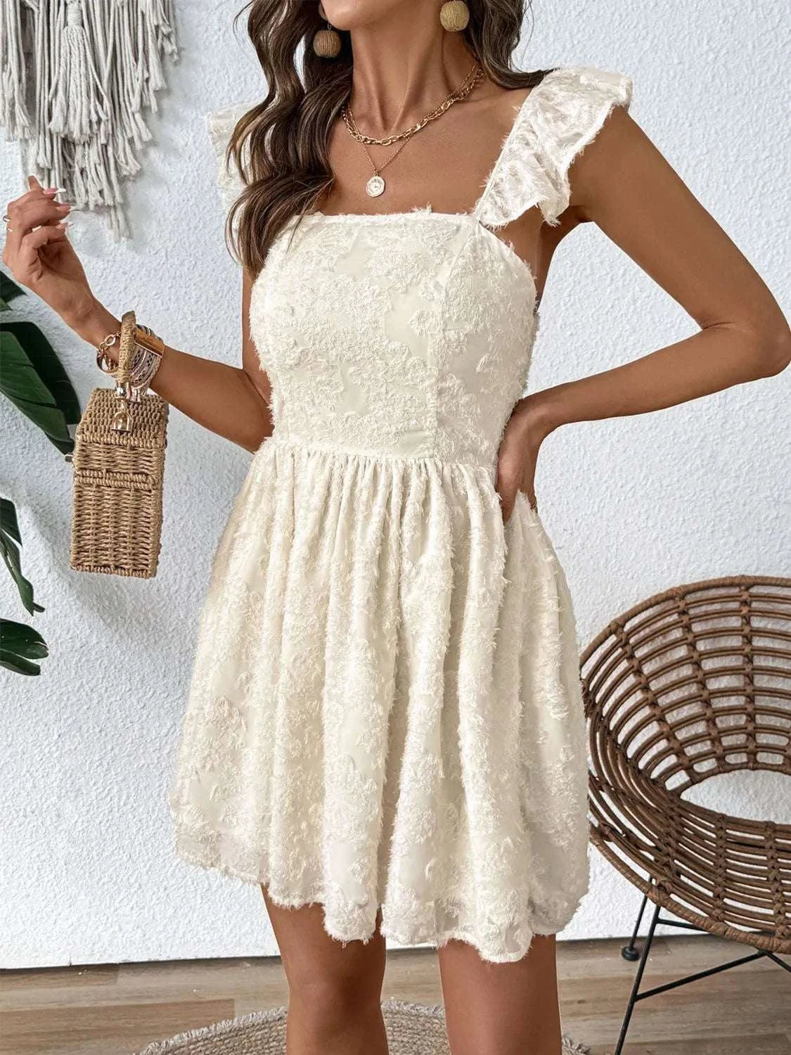 Cutout Cap Sleeve Mini Cami Dress WESTCLOSET